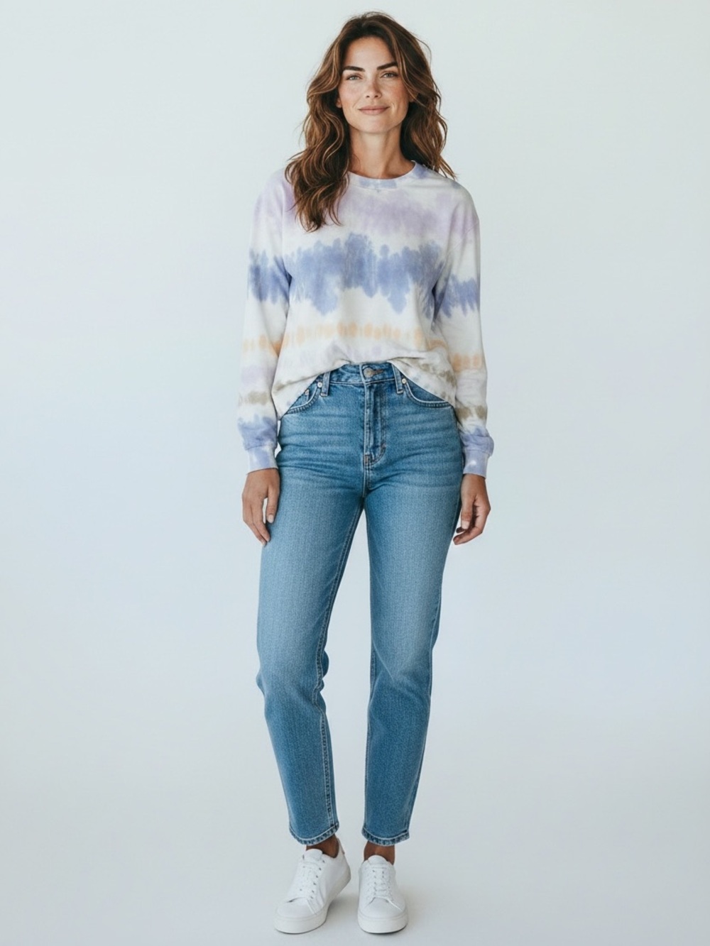 Citizens Of Humanity Light Tie-Dye Long Sleeve Oversized T-Shirt, NWT Size Small - Picture 4 of 13